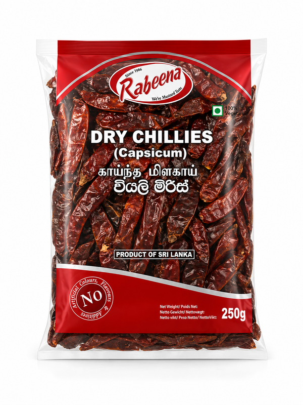 RABEENA-DRY CHILLIES 250G