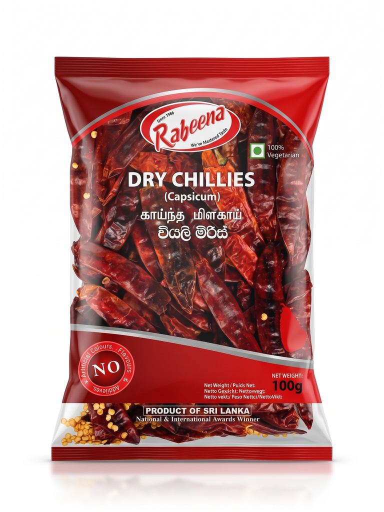 RABEENA-DRY CHILLIES 100G
