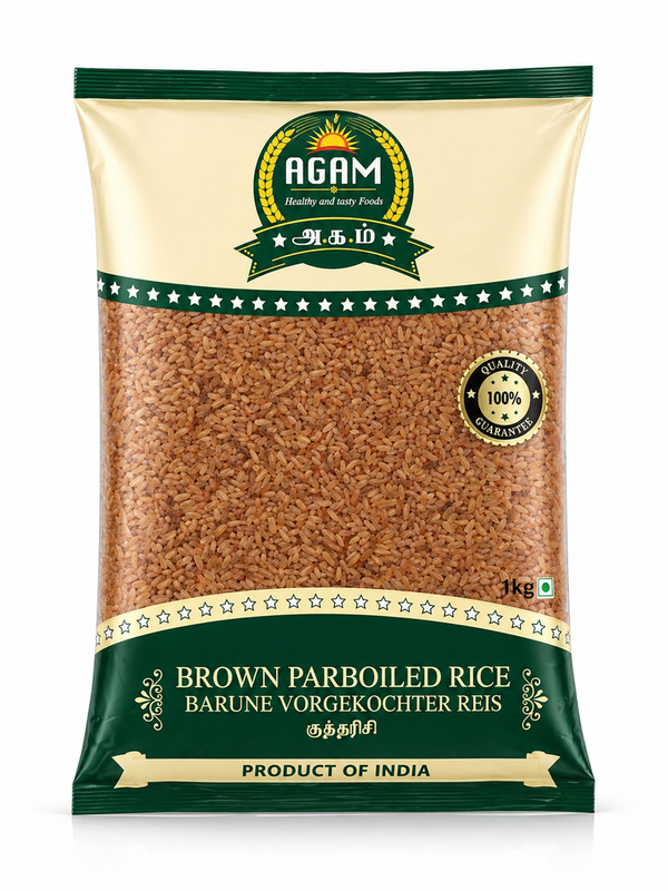 AGAM-BROWN PARBOILED RICE 1KG