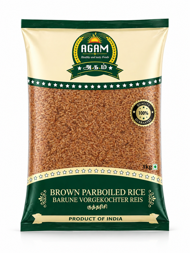AGAM-BROWN PARBOILED RICE 1KG