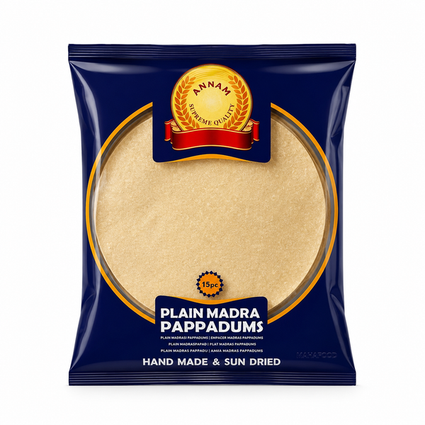 ANNAM PLAIN MADRAS PAPPADUMS,150G