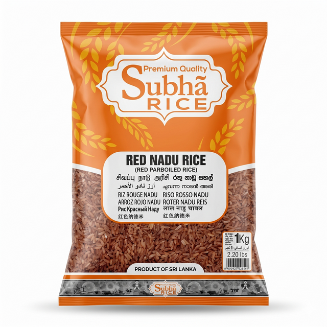 SUBHA RICE RED NADU RICE (RED PARBOILED RICE),1KG