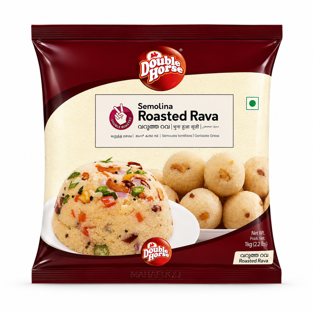 DOUBLE HORSE SEMOLINA ROASTED RAVA,1KG