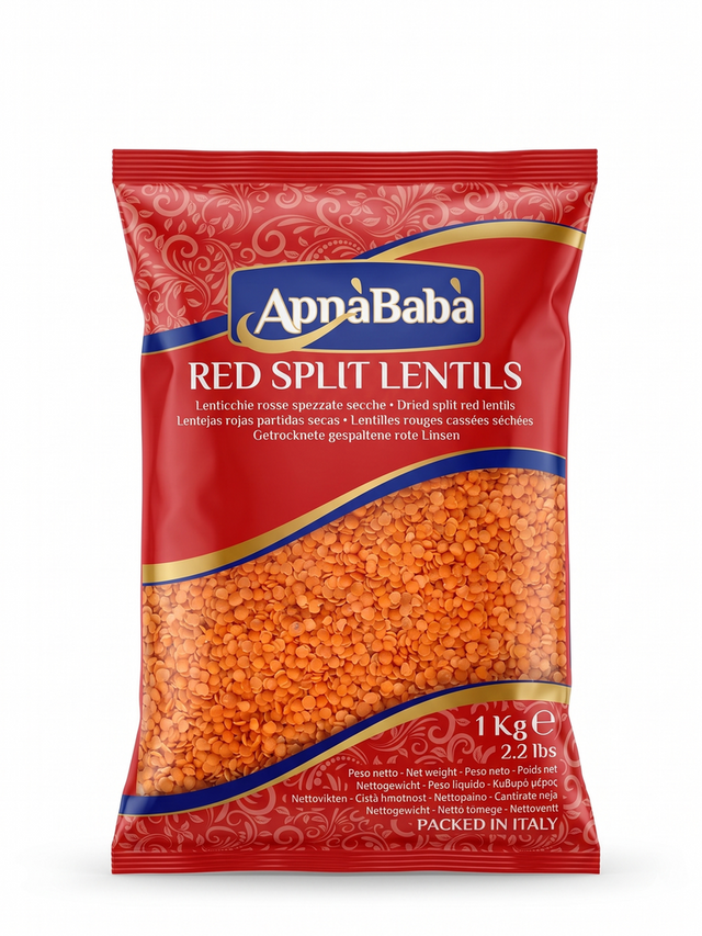 APNABABA-RED SPLIT LENTILS 1Kg